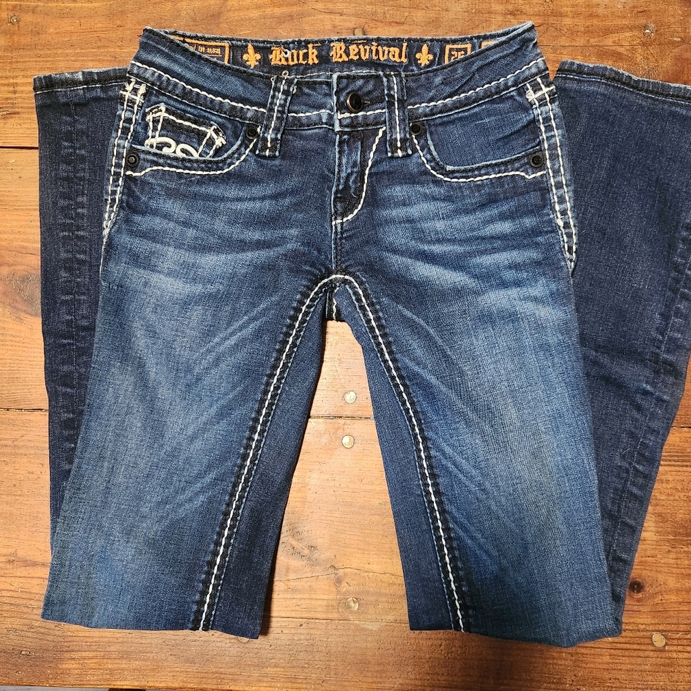 Rock Revival Women's Dark Blue Boot Cut Jeans